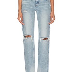 Moussy Vintage Odessa Women's Light Blue Distressed Jeans